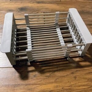 New over the sink expandable dish rack adjustable